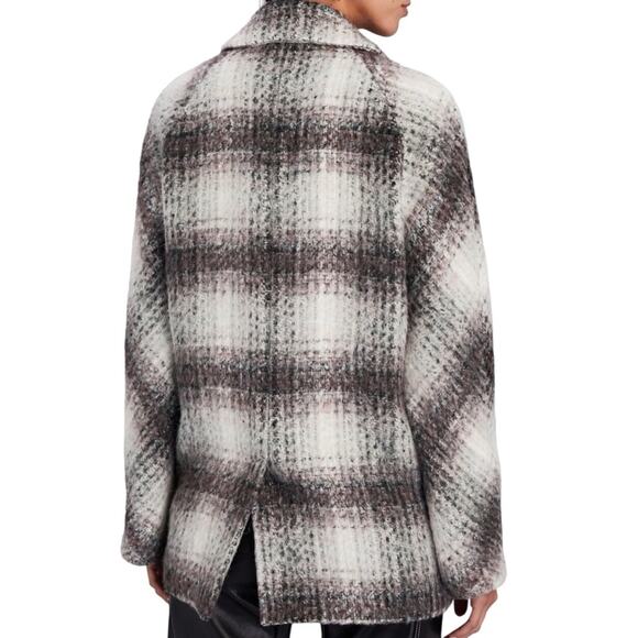 VERONICA BEARD Deena Wool Plaid Double Breasted Dickey Coat - Picture 4 of 11